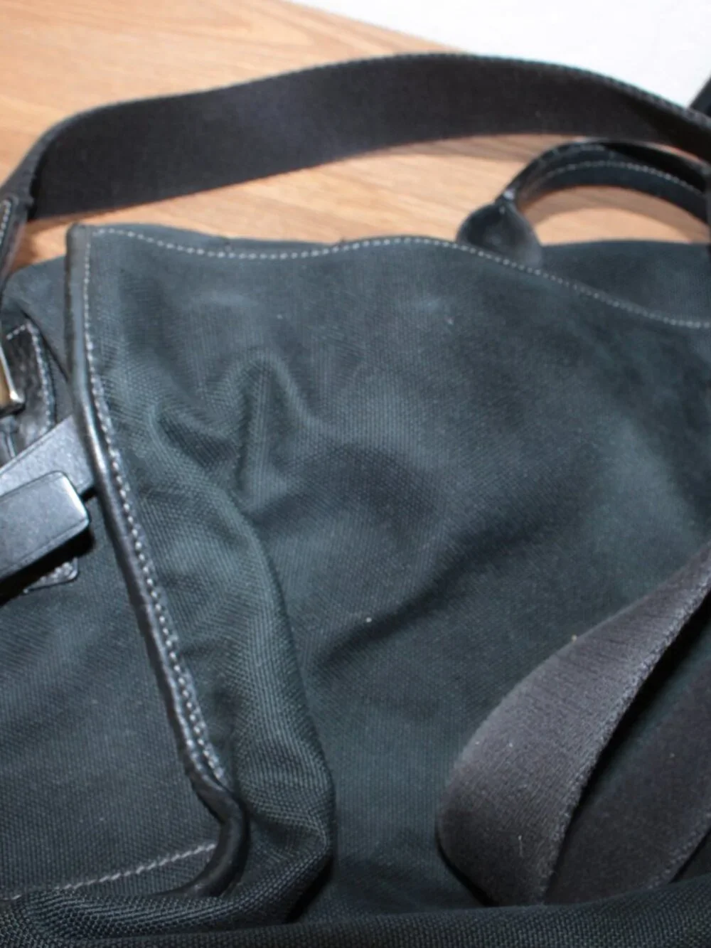 Coach Black Canvas & Leather Briefcase Messenger Bag